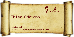 Thier Adrienn névjegykártya